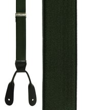 &quot;French Satin&quot; Hunter Green Suspenders - £39.87 GBP