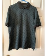 Marc Edwards Swift-Dry Short Sleeve Mens Shirt Black w Blue Green Patter... - $15.46 CAD