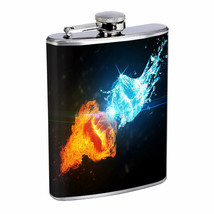 Fire And Ice Em22 Flask 8oz Stainless Steel Hip Drinking Whiskey - £11.64 GBP