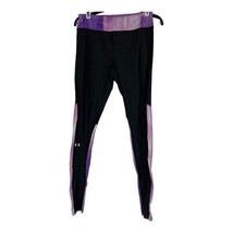 Under Armour HeatGear Alpha Black &amp; Purple Compression Leggings Size M - $23.13