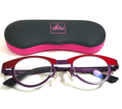 THEO Eyeglasses Frames buro 292 P Sparkly Polished Purple Matte Red 40-25-135 - £293.95 GBP