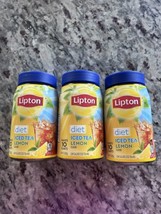 Lot Of 3 Lipton Diet Iced Tea Mix Lemon 3 oz makes 10 quarts Each Jars - $48.49