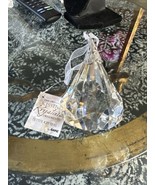 Ganz Kissing Krystal Christmas Ornament Jewel Faceted 3.5&quot; Clear Silver ... - €9,68 EUR