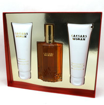 Caesars Woman Gift SET EDT Spray 4 oz Body Lotion &amp; Shower gel 3.3 oz - £141.20 GBP