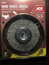 NEW “FREE SHIPPING” Ace 5” Fine Wire Wheel Brush 5/8” - 1/2&quot; Arbor 2099687 - £5.48 GBP