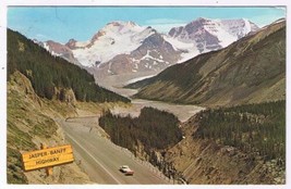 Postcard The Jasper Banff Highway Columbia Icefield Mt Athabasca &amp; Mt Andromeda - £2.32 GBP