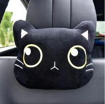 Car neck pillow cartoon cat head car headrest travel cushion cat seatbelt shoulder pads thumb200
