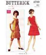 Misses&#39; DRESS or JUMPER Vintage 1960&#39;S Butterick Pattern 4719 Size 14 - £9.57 GBP