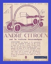 1920 CITROËN 10 HP TORPEDO SERIE 4-Places LARGE VINTAGE PART-COLOR AD -... - £16.29 GBP