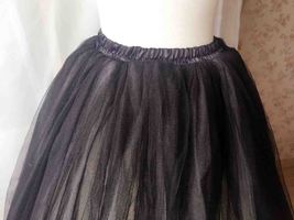 BLACK WHITE Tulle Tutu Skirt Women Custom Plus Size Puffy Tutus image 3