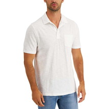 Club Room Men&#39;s Regular-Fit Slub Textured Polo Shirt White-Small - £11.96 GBP