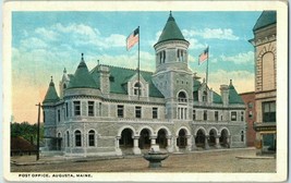 Post Office in Augusta Maine Postcard Posted - £7.87 GBP