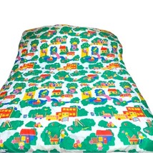 Vintage Children’s Comforter Brightly Colored Playground Park Twin Bed 80s 90s - £53.19 GBP