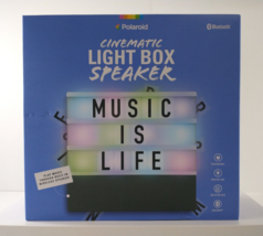 POLAROID Wireless Bluetooth Speaker LED Color-Changing Marquee Sign Light Box! - £78.90 GBP