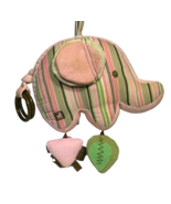 GUND Baby Pink Corduroy Elephant Plush Activity Crinkle Rattle Crib Toy ... - £19.94 GBP