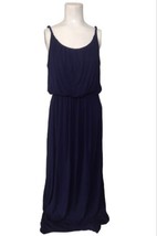 Gilli Blouson Jersey Knit Maxi Dress Size M Cobalt Blue Twisted Spaghetti Strap - £16.06 GBP