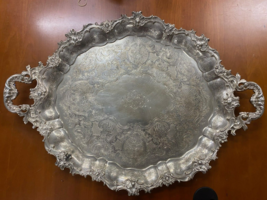 Goldsmiths &amp; Silversmiths Large Victorian Silver Tray 165 Oz. Gorgeous! - £13,955.52 GBP