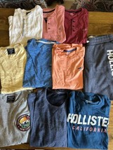 Hollister Abercrombie &amp; Fitch Lot of 10 T-Shirts Long Short Sleeve Mens Size XS - £40.05 GBP