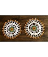 Set of 2 Doilies for Tables,  14&quot; Vintage Style Round Crochet Doilies - $14.95