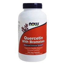 NOW Foods Quercetin With Bromelain, 240 Vegetarian Capsules - £36.74 GBP