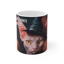 Cat Breeds in Halloween - Sphynx Breed - Ceramic Mug 11oz - £14.10 GBP
