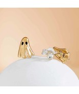 Bronze 3D Ghost Post Earrings 9x7mm - $487.90 MXN