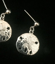 Vintage Golden Sand Dollar post earrings image 3