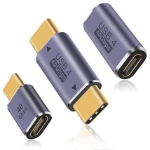 Usb C Extender Adapter (3 Pack), 40Gbps Usb C Coupler, Usb C Male To Female Adap - £14.14 GBP