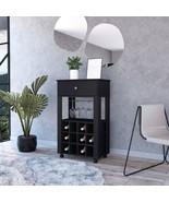 Ace Bar Cart, With Twelve Wine Cubbies, Casters, Rack - $261.32 CAD+