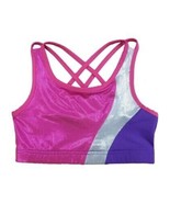 Danskin Pink Purple Silver Sparkly Athletic Sports Bra Top Active Wear S... - €6,67 EUR
