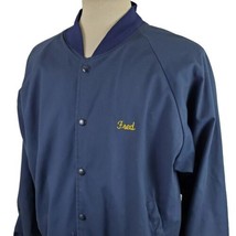 Vintage Hartwell Work Jacket XL Snap Lined Embroidery Fred Maintenance Beloit WI - £15.73 GBP