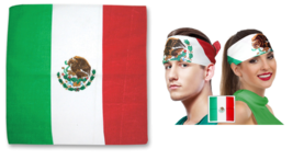 Mexico Mexican Flag Bandana Cotton Scarves Scarf Head Hair Neck Band Skull Wrap - £7.10 GBP