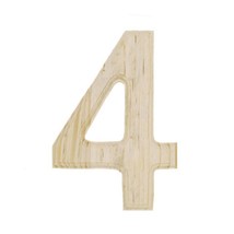 Unfinished Unpainted Wooden Number 4 (Four) 6 Inches - £19.61 GBP