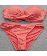 Lot Of 2 kate spade new york Bikini Set Womens Small Orange Strapless Pa... - $51.16 CAD