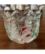 Mikasa Christmas Votive Candle Holder Holiday Landscape Crystal Germany - £10.77 GBP