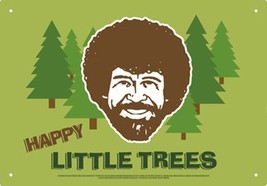 Bob Ross The Joy of Painting Happy Little Trees Art Image Tin Sign Poste... - £5.49 GBP