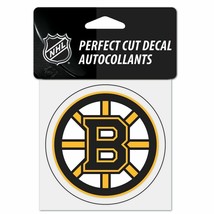 BOSTON BRUINS 4x4 PERFECT CUT DECAL NEW &amp; OFFICIALLY LICENSED - £3.89 GBP