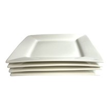 10 Strawberry Street 11.5” Square Dinner Plate Nova White Pattern Set Of 4 Lot - £27.37 GBP