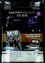 USB 4 GB Flash Drive - Sony - Preloaded w/ &quot;Men in Black&quot; Movie (2008) - New - £35.86 GBP