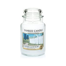 Yankee Candle Large Jar Candle, Clean Cotton  - £39.05 GBP