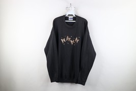 Vtg 90s Streetwear Womens XL Distressed Star Butterfly Crewneck Sweatshi... - $44.50