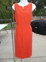 NWOT ANN TAYLOR RED/ORANGE SHEATH DRESS 6 - £22.56 GBP