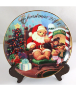 2001 Avon A Visit From Santa Christmas 22K Gold Trim 8.25&quot; Decorative Plate - $11.63