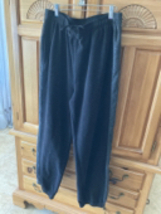 champs black with gray side stripe warm up fleece pants men’s size large - £22.37 GBP