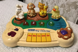 VTech Little Smart SING N SMILE PALS Musical Keyboard - 4 Melodies 4 Animals - £25.40 GBP