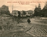 Vtg. Postcard Portugal - Jardim e Palacete do Marquez Jacome em Ponta De... - $3.91