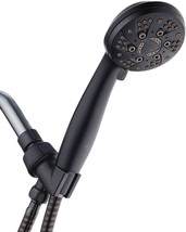 High-Pressure 6-Setting Handheld Shower Head With Anti-Clog Nozzles By A... - £29.84 GBP