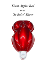 All Kandys Them Apples Red Over Glowin&#39; So Brite Silver Wet Plus Clear Coat Kit - £291.99 GBP+