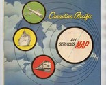 Canadian Pacific All Services Map Railroad Route Map 1967 - £14.33 GBP