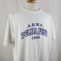 Vintage A.B.W.A Polka Fest 1998 T-Shirt XL Single Stitch Bryden Motors Beloit WI - £22.73 GBP